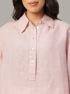 Women's Rose 100% Linen Boxy Fit Blouse