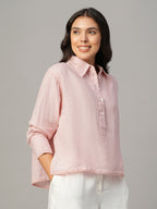 Women's Rose 100% Linen Boxy Fit Blouse