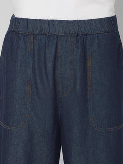 Men’s Cotton Denim Loose Fit Pant Blue