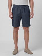 Men's Denim Blue 100% Cotton Regular Fit Shorts
