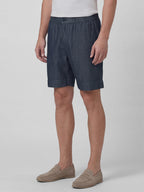 Men's Denim Blue 100% Cotton Regular Fit Shorts