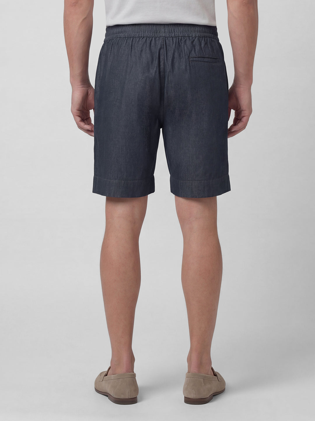 Men's Denim Blue 100% Cotton Regular Fit Shorts
