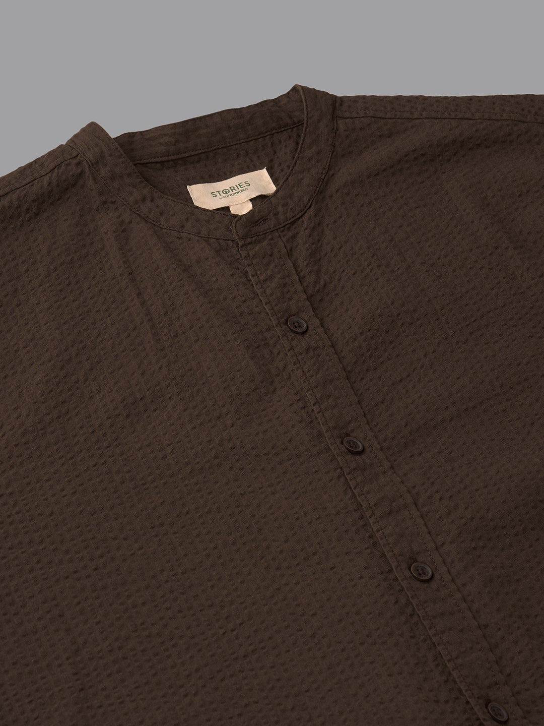 Men's Brown 100% Cotton Regular Fit Kurta Shirt