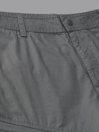 Men's Grey Cotton Lycra Regular Fit Shorts