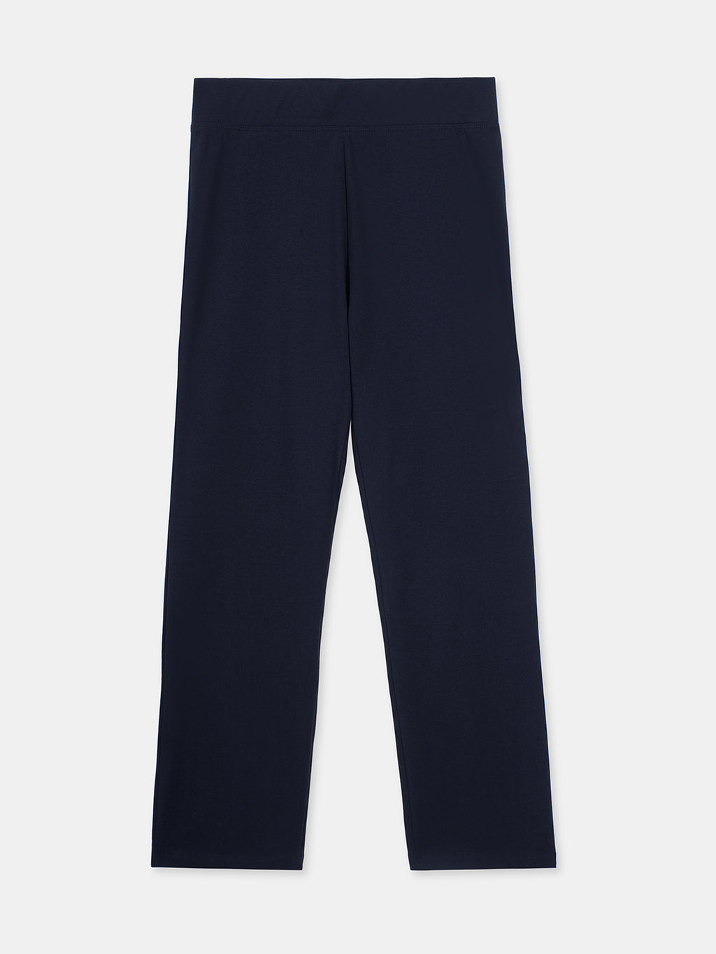 Women's Navy Cotton Elastane Regular Fit Knit Pant