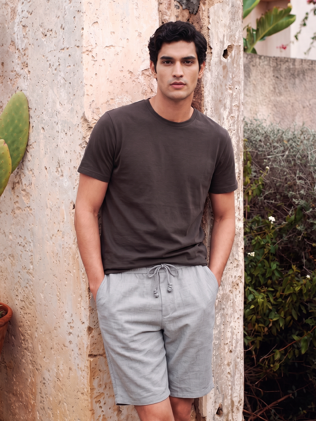 Men's Bamboo Regular Fit Tshirt Brown