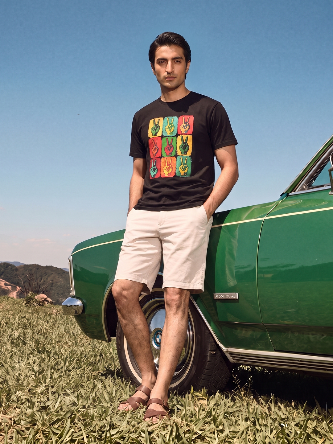 Men's 100% Organic Cotton Regular Fit Tshirt Black