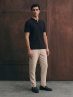 Men's Natural 100% Linen Regular Fit Pant