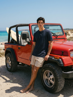 Men's Natural Cotton Linen Regular Fit Shorts