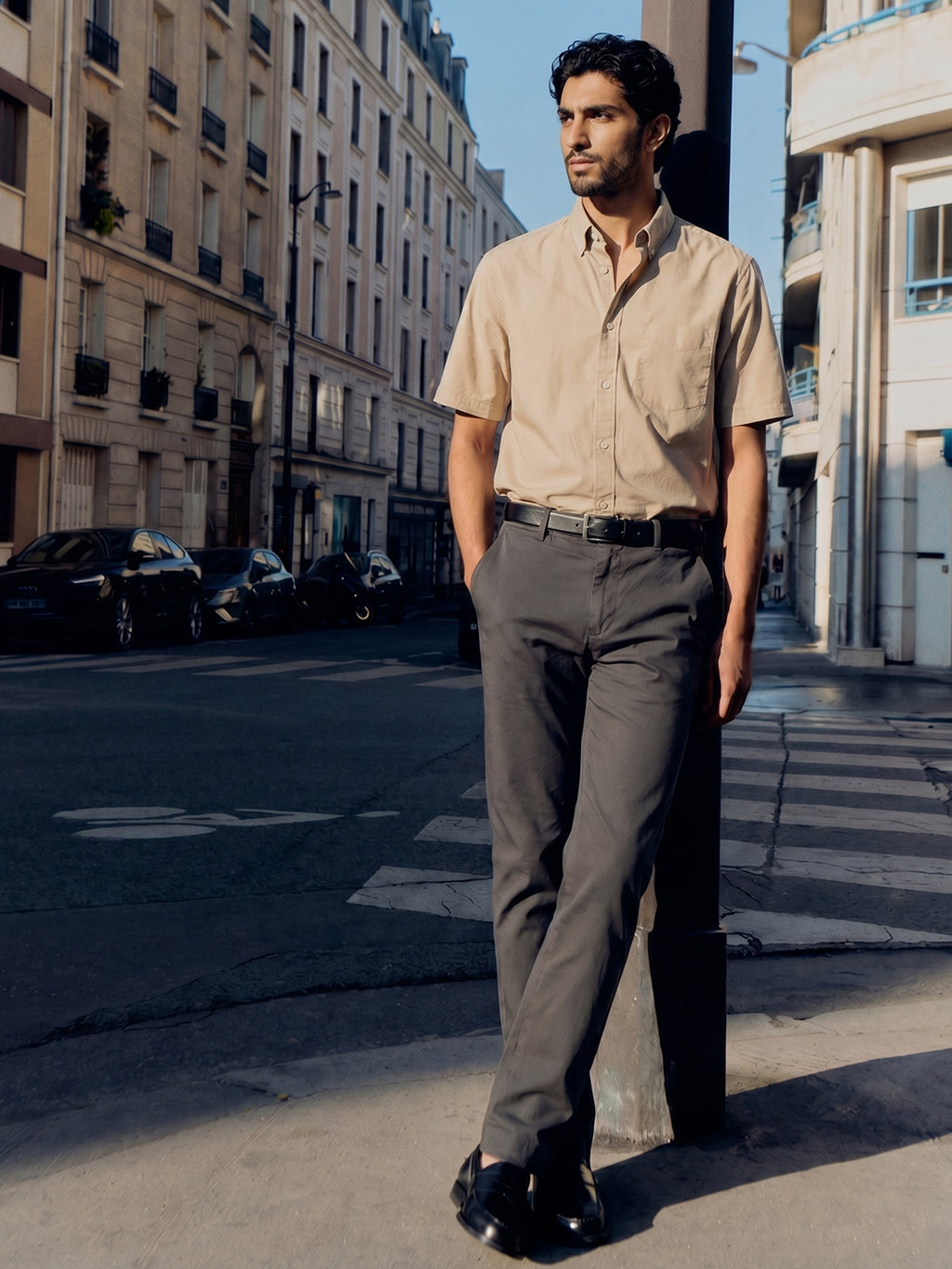 Men's Natural Oxford 100% Cotton Regular Fit Shirt