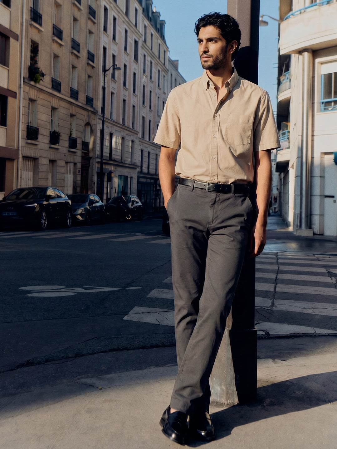 Men's Natural Oxford 100% Cotton Regular Fit Shirt