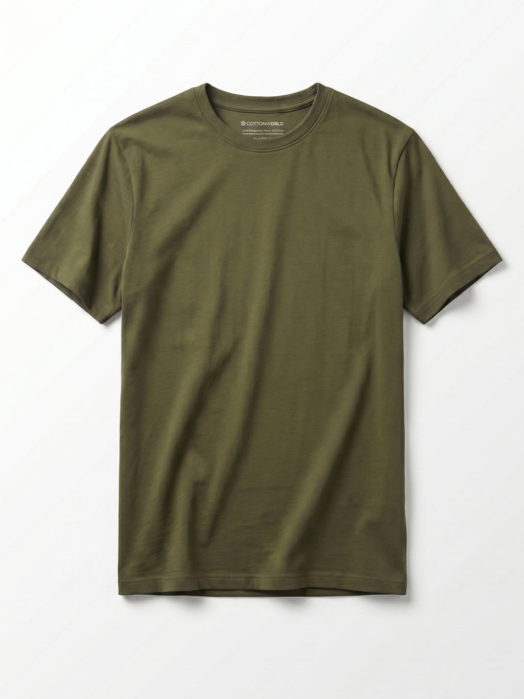 Men's Darkgreen Cotton Bamboo Elastane Regular Fit Tshirt