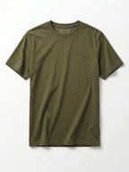 Men's Darkgreen Cotton Bamboo Elastane Regular Fit Tshirt