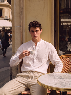 Men's White 100% Cotton Regular Fit Shirt