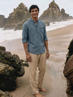 Men's Khaki 100% Cotton Regular Fit Pant