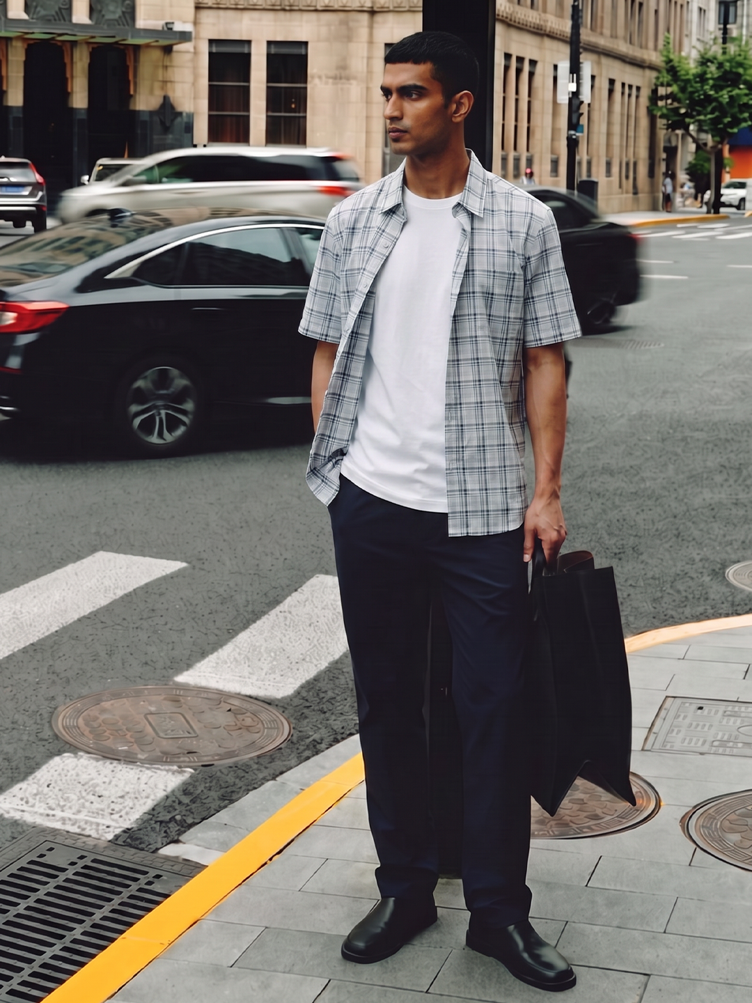 Men's 100% Cotton Regular Fit Shirt Sky