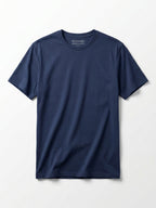 Men's Navy Cotton Bamboo Elastane Regular Fit Tshirt