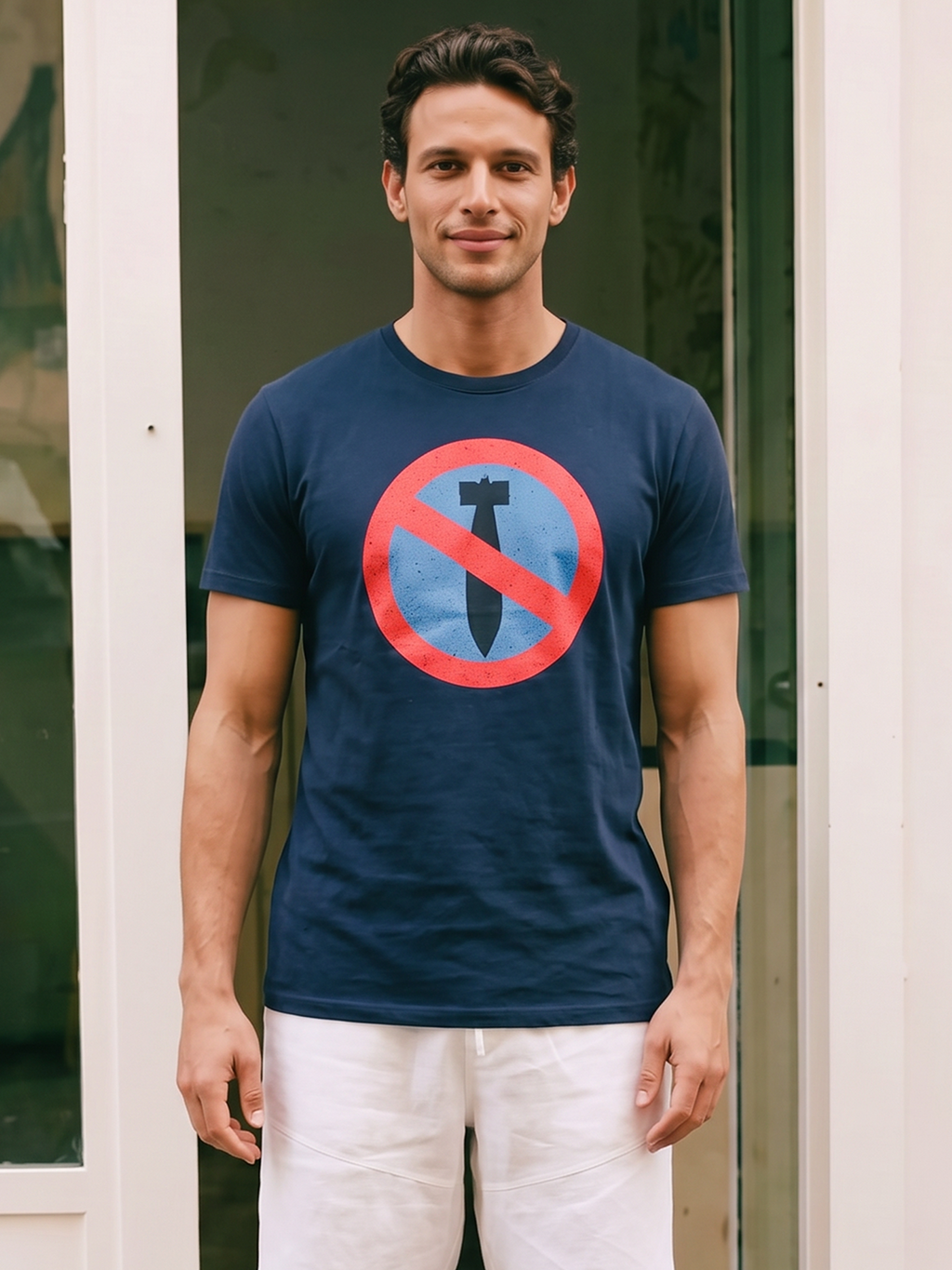 Men's 100% Organic Cotton Regular Fit Tshirt Navy