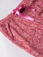 Women's Pink 100% Viscose Regular Fit Pyjama