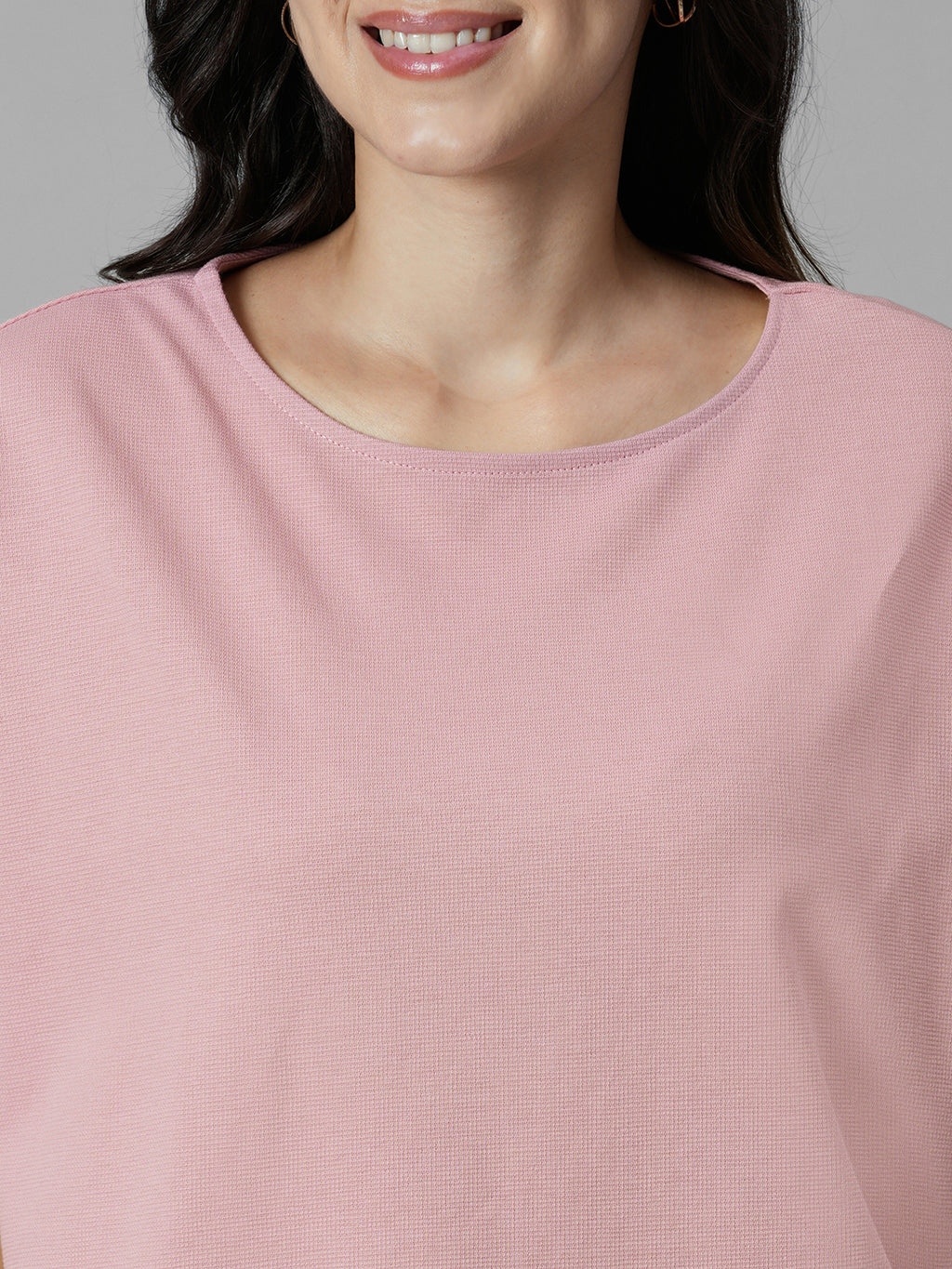 Women's Pink 100% Organic Cotton Regular Fit Tshirt