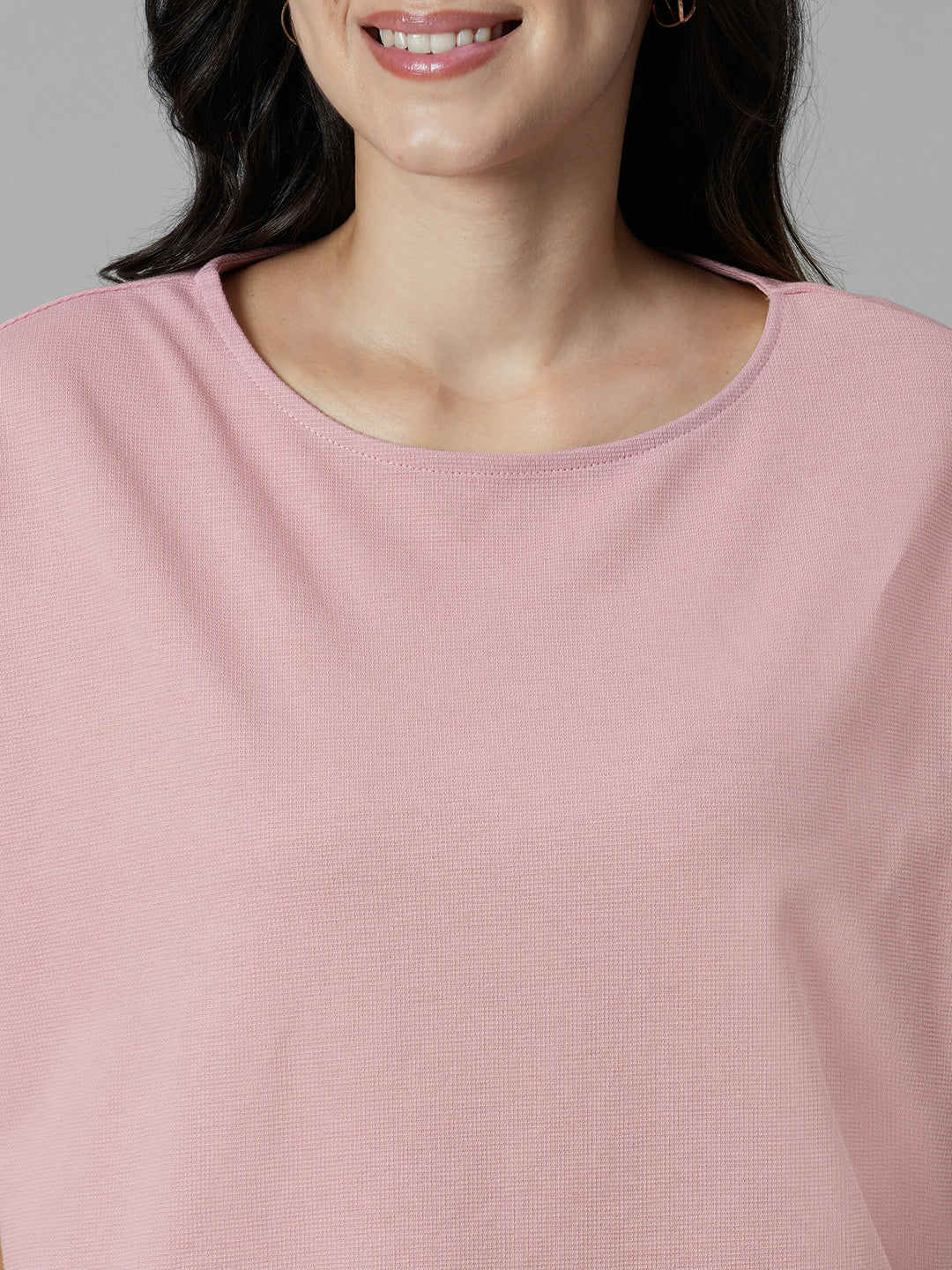 Women's Pink 100% Organic Cotton Regular Fit Tshirt