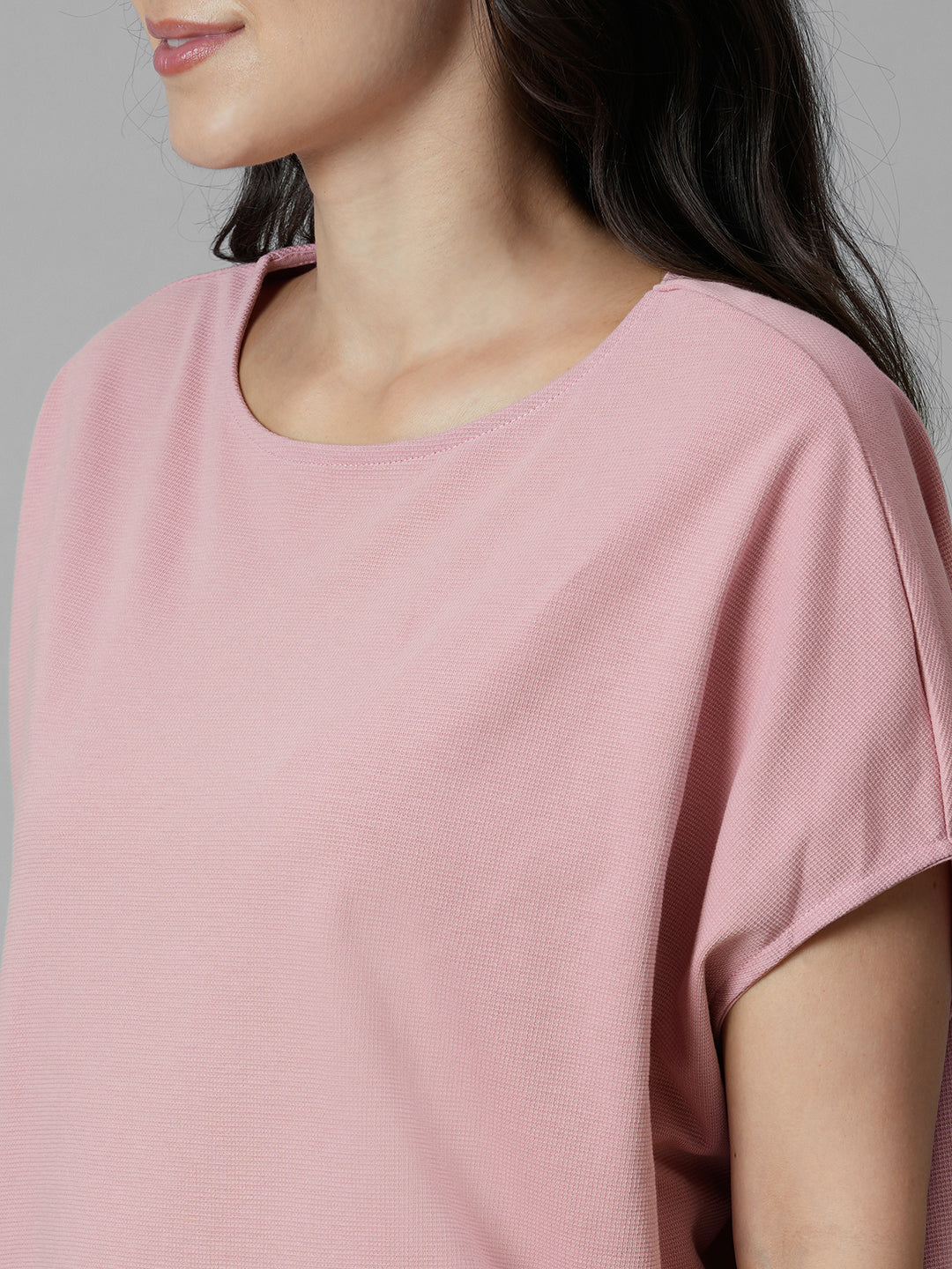 Women's Pink 100% Organic Cotton Regular Fit Tshirt