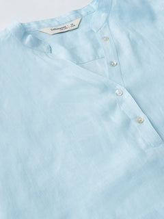 Women's Sky 100% Linen Regular Fit Blouse
