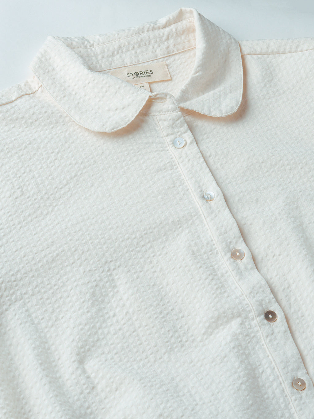 Women's Offwhite 100% Cotton Regular Fit Blouse