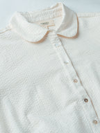 Women's Offwhite 100% Cotton Regular Fit Blouse