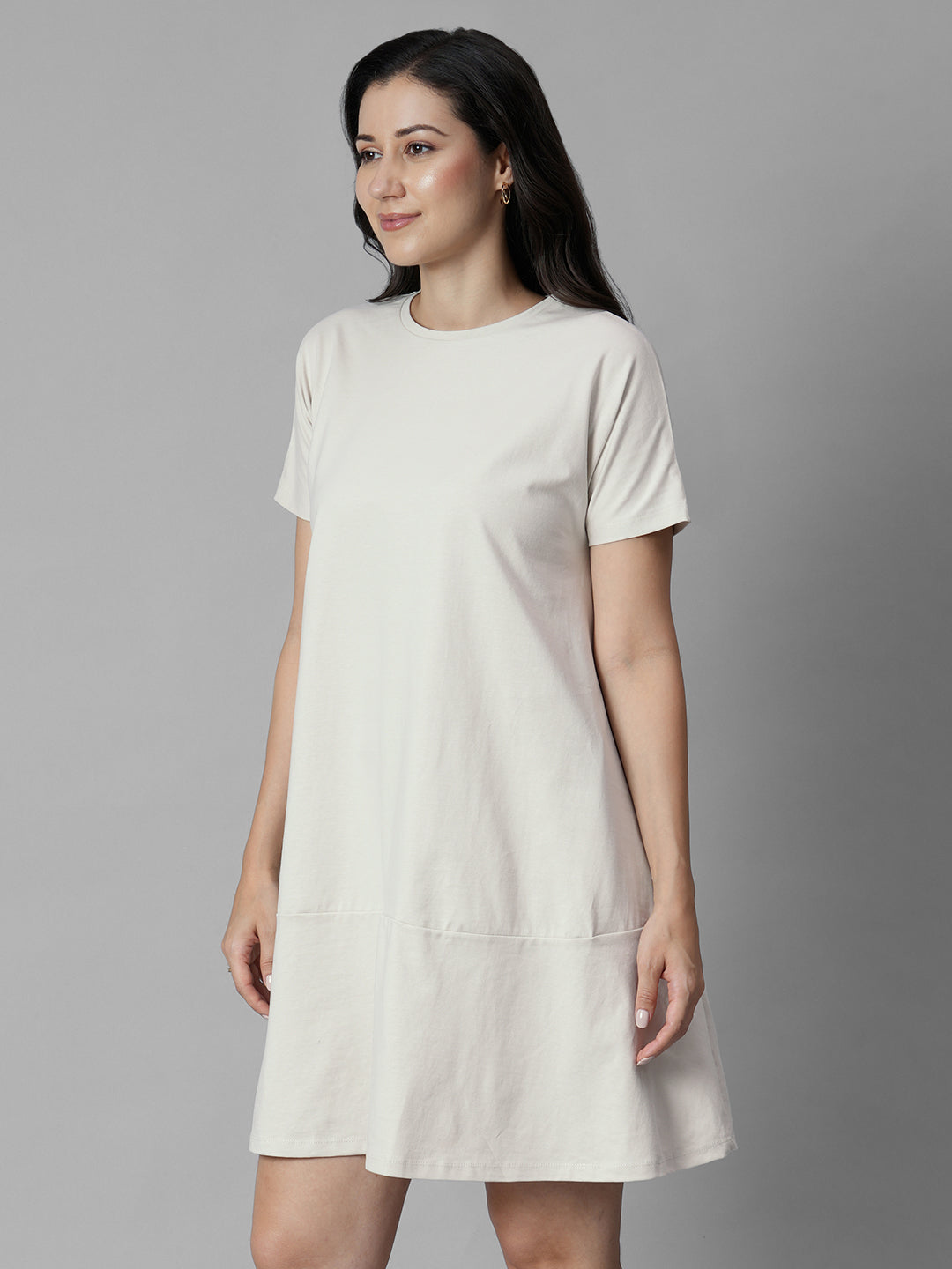 Women's Natural 100% Organic Cotton Regular Fit Knit Dress