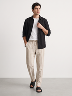 Men's Brown 100% Cotton Regular Fit Pant