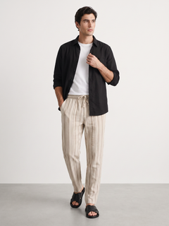 Men's Brown 100% Cotton Regular Fit Pant