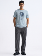 Men's Blue 1 100% Organic Cotton Regular Fit Tshirt
