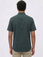 Men's Green Oxford 100% Cotton Regular Fit Shirt