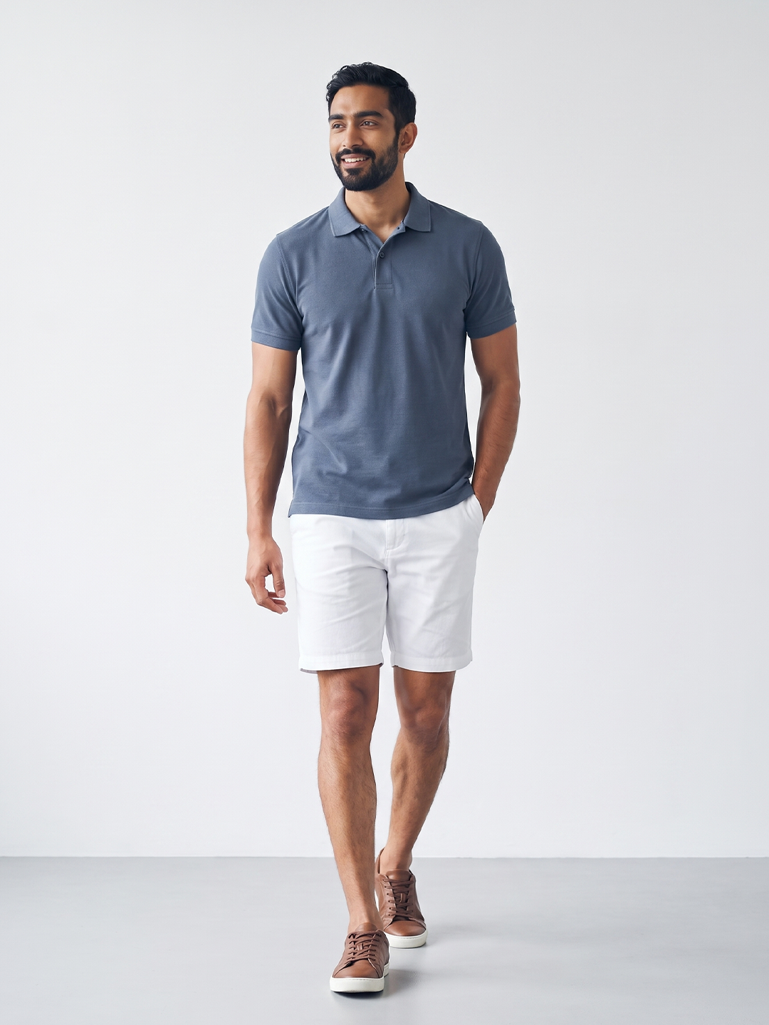 Men's 100% Organic Cotton Regular Fit Tshirt Blue