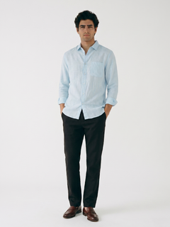 Men's Sky 100% Linen Regular Fit Shirt