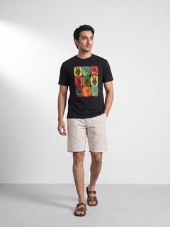 Men's 100% Organic Cotton Regular Fit Tshirt Black