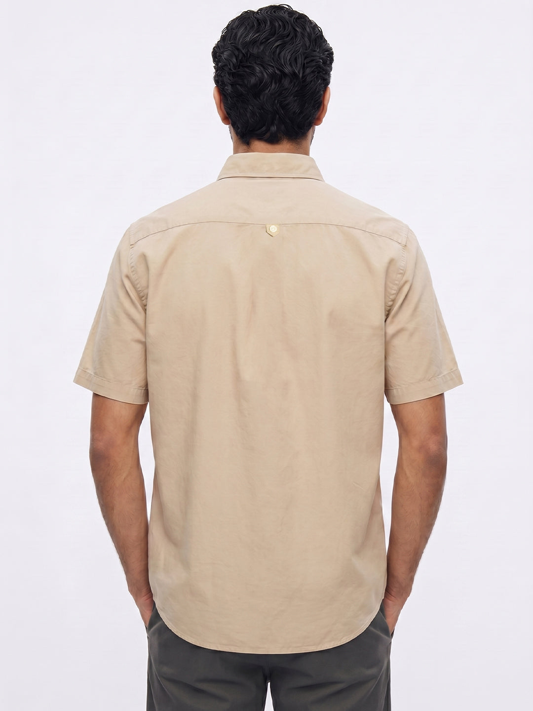 Men's Natural Oxford 100% Cotton Regular Fit Shirt