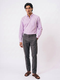 Men's Lilac Oxford 100% Cotton Regular Fit Shirt