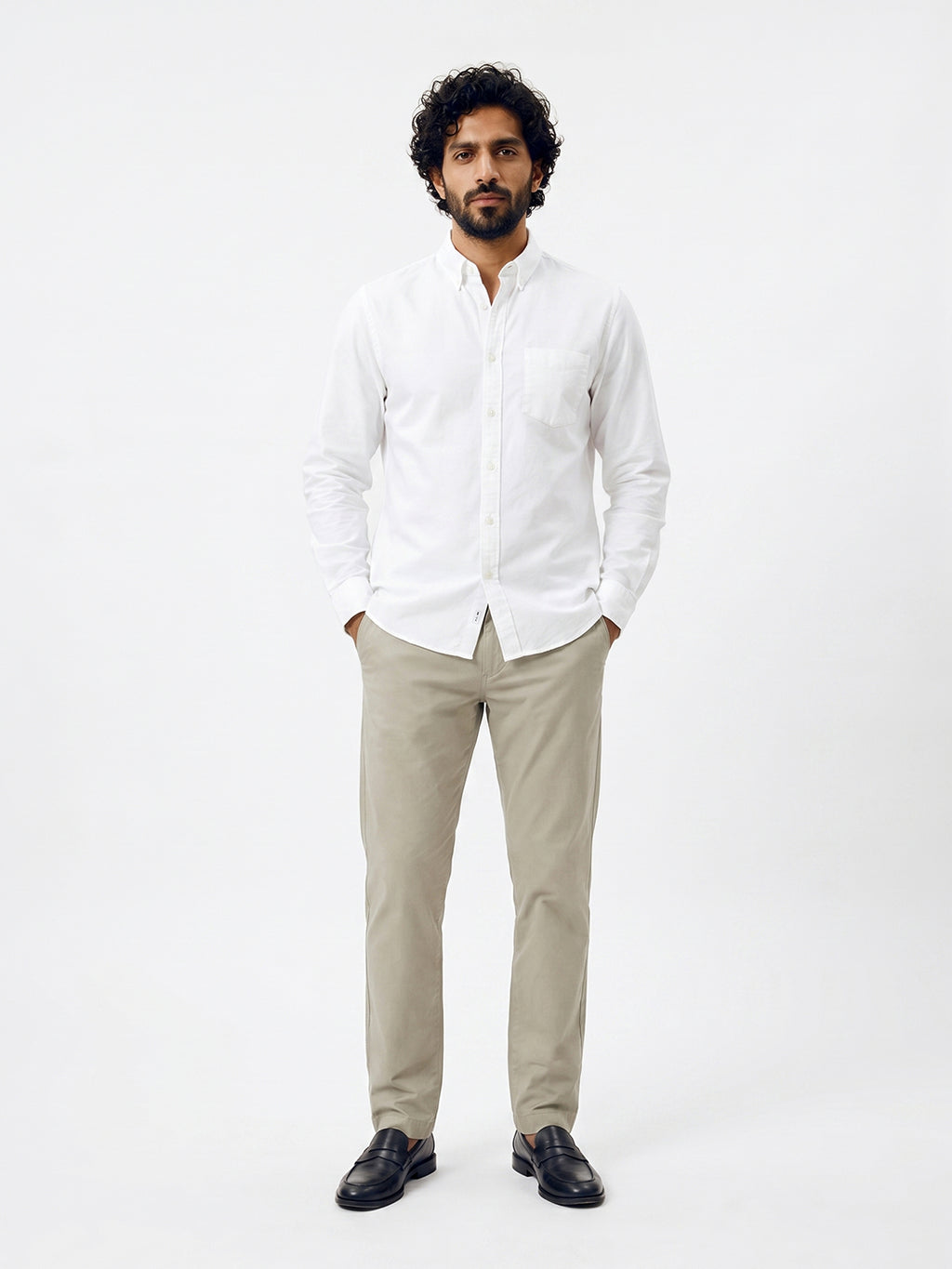 Men's 100% Cotton Regular Fit Regular Collar Shirt White
