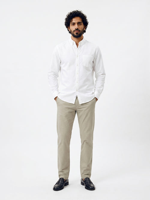 Men's 100% Cotton Regular Fit Regular Collar Shirt White