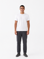 Men's White Cotton Elastane Slim Fit Tshirt