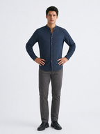 Men's Navy 100% Cotton Regular Fit Shirt