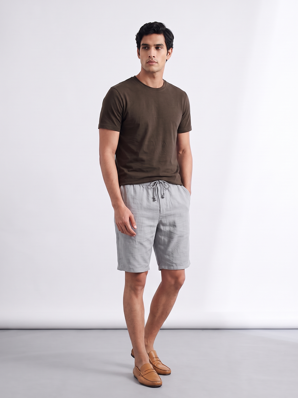 Men's Bamboo Regular Fit Tshirt Brown