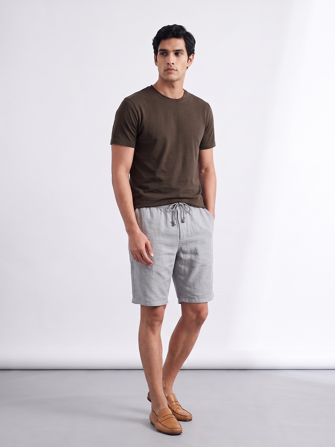 Men's Bamboo Regular Fit Tshirt Brown