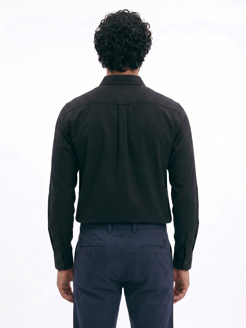 Men's Black 100% Cotton Regular Fit Shirt