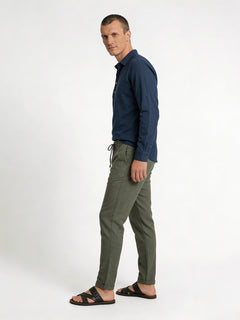 Men’s Cotton Regular Fit Side Pocket Pant Olive