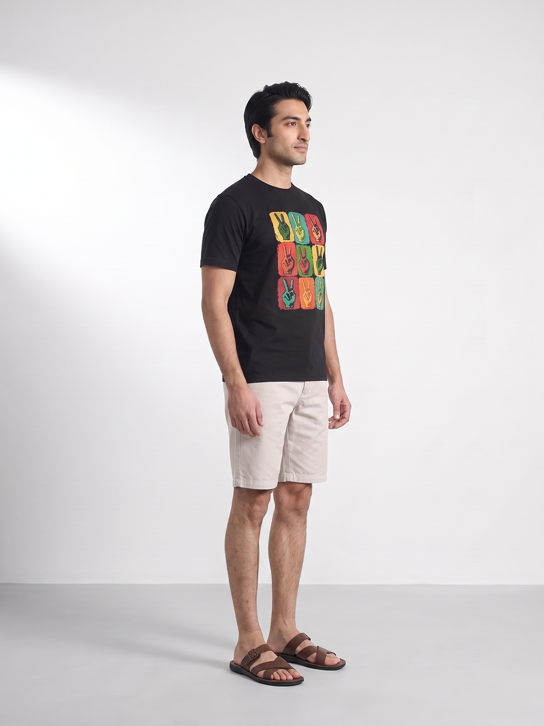 Men's 100% Organic Cotton Regular Fit Tshirt Black