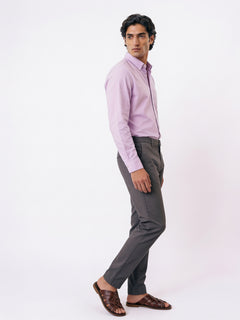 Men's Lilac Oxford 100% Cotton Regular Fit Shirt