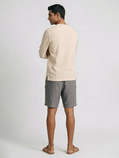 Men's Offwhite 100% Cotton Regular Fit Shirt